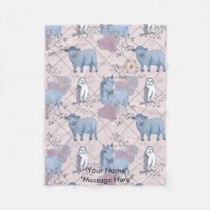 Woodland Art Baby Blanket Fleecefilt