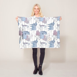 Woodland Art Baby Blanket Fleecefilt