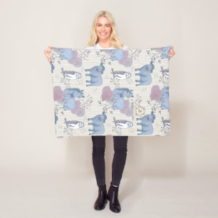 Woodland Art Baby Blanket Fleecefilt