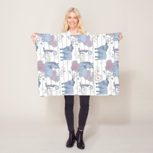 Woodland Art Baby Blanket Fleecefilt