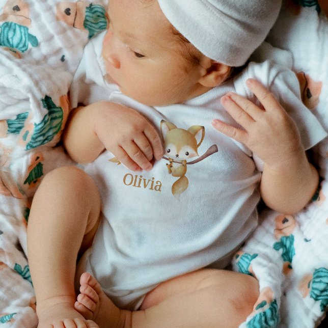 Woodland Autumn Baby Fox T Shirt (Skapare uppladdad)