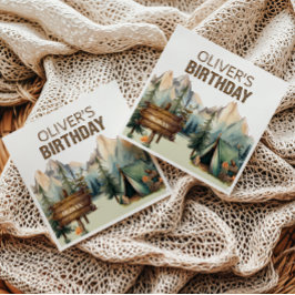 Woodland Äventyr Camper Birthday Napkins Pappersservett
