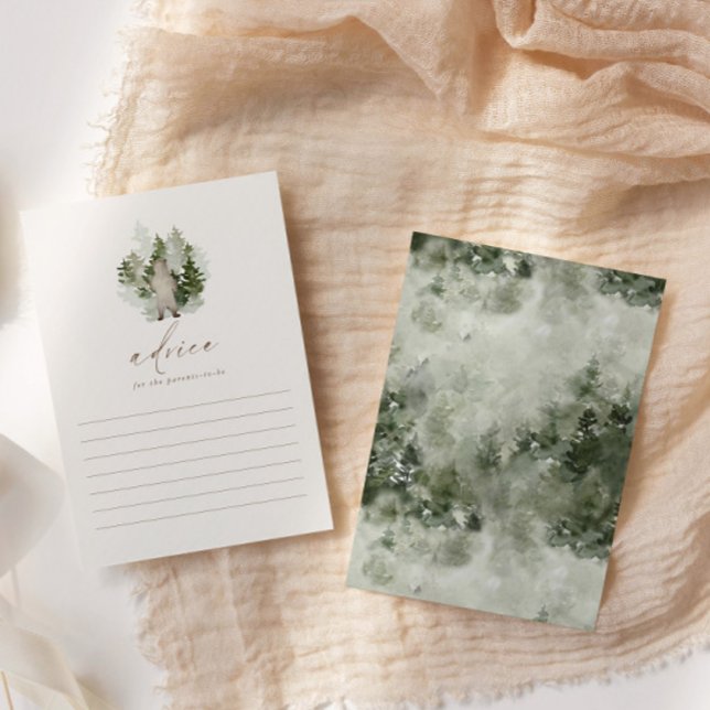 Woodland Äventyr Gender Neutral Baby Shower Rådkort (Skapare uppladdad)