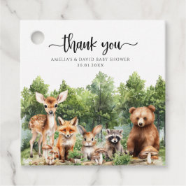 Woodland Äventyr Grönt Forest Tack Gåvor Etiketter