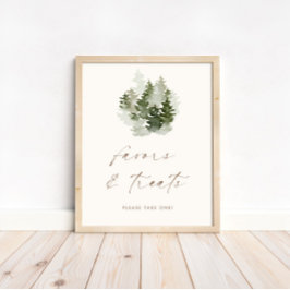Woodland Äventyr Kön Neutral Favas + Treats Poster