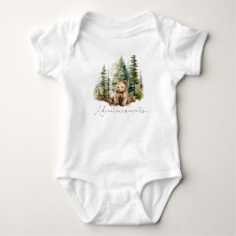 Woodland äventyr väntar på babyduschgåva t shirt