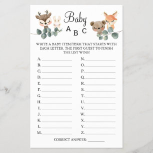 Woodland Baby ABC-duschkort Flygblad
