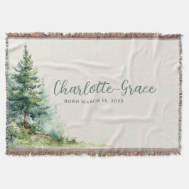 Woodland Baby Blanket • Neutral Beige Forest Filt