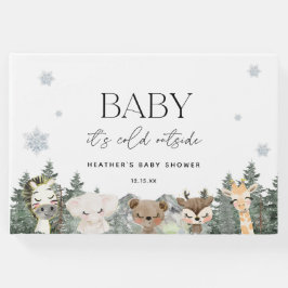 Woodland Baby Det är Kall utanför babyskabinka Gästböcker