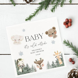 Woodland Baby Det är Kall utanför babyskabinka Pappersservett