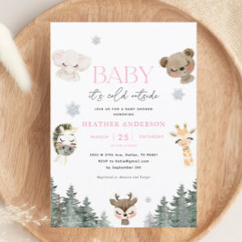 Woodland Baby Det är Kallet utanför Flickans babys Inbjudningar