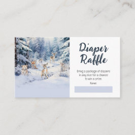 Woodland Baby djur Winter Baby Diaper Raffle Tilläggskort