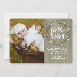Woodland Baby | Födelsemeddelande