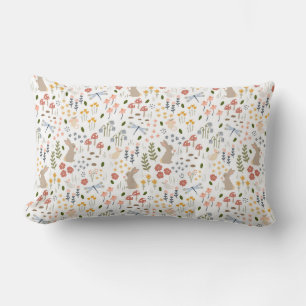 Woodland Baby Gender Neutral Nursery Dekorativ kud Lumbarkudde