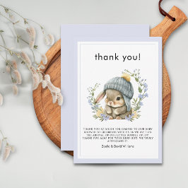 Woodland Baby Gender Neutral Thank You Card Tack Kort