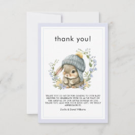 Woodland Baby Gender Neutral Thank You Card Tack Kort
