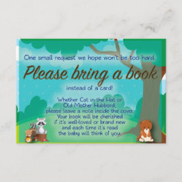 Woodland Baby Shower Bok Request & Önskemål Insert Tilläggskort