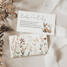 Woodland Baby Shower Bokar för Baby Tilläggskort