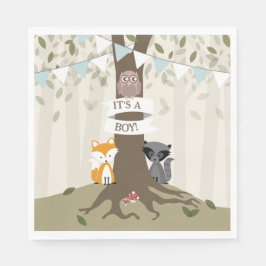 Woodland Baby Shower - Boy Pappersservett