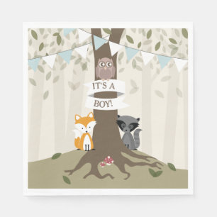 Woodland Baby Shower - Boy Pappersservett