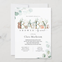 Woodland Baby Shower by Mail Forest Animals Inbjudningar