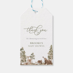 Woodland Baby Shower Favor Tag Woodland Animals Presentetikett