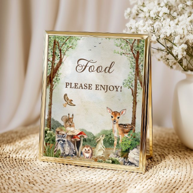 Woodland Baby Shower Food Table Poster (Skapare uppladdad)
