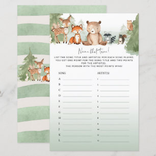 Woodland Baby Shower Game Namn som Tune