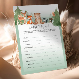 Woodland Baby Shower Game Vad sa pappa?