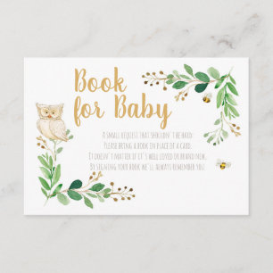 Woodland Baby Shower Hämta ett Bok-kort Tilläggskort