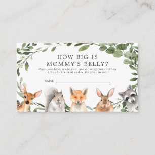 Woodland Baby Shower Hur stort är Mamma Belly Card Tilläggskort
