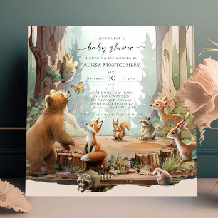 Woodland Baby Shower Låt Äventyr börja