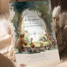 Woodland Baby Shower Låt Äventyr börja
