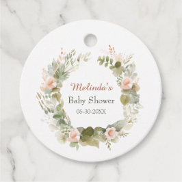 Woodland Baby Shower med Cute Hedgehog Gåvor Etiketter