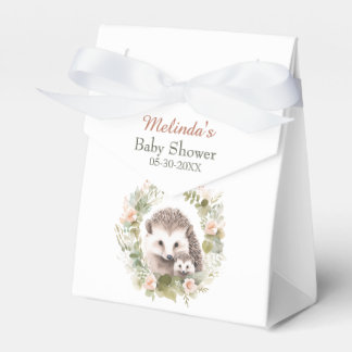 Woodland Baby Shower med Cute Hedgehog Presentaskar
