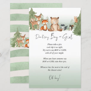 Woodland Baby Shower Mini Sign Boy eller Girl