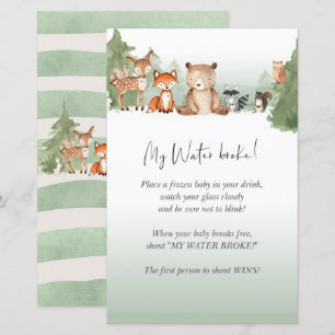 Woodland Baby Shower Mini Signera min Vatten Fatti
