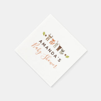 Woodland Baby Shower Napkins Pappersservett