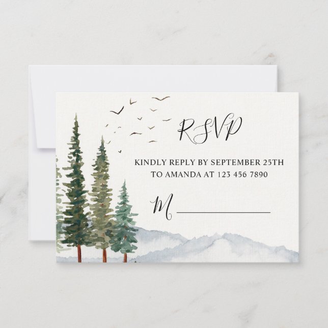 Woodland Baby Shower OSA kort (Framsida)