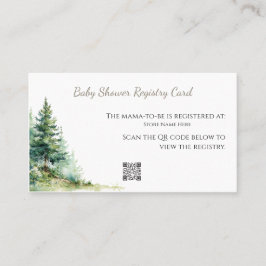 Woodland Baby Shower • Registry Card Visitkort