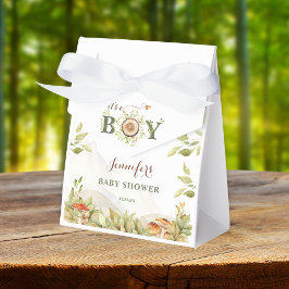 Woodland Baby Shower Rustic Mushroom Greenery Boy Presentaskar
