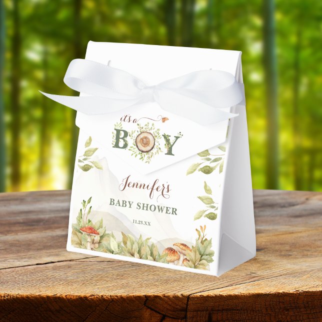 Woodland Baby Shower Rustic Mushroom Greenery Boy Presentaskar (Skapare uppladdad)