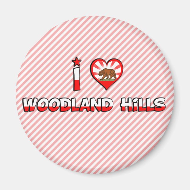 Woodland Backe, CA Magnet (Framsidan)