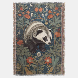 Woodland Badger William Morris Inspired Filt
