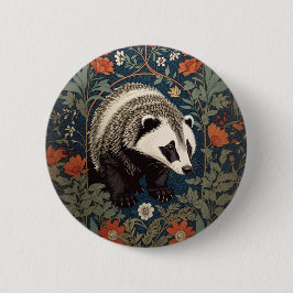 Woodland Badger William Morris Inspired Knapp