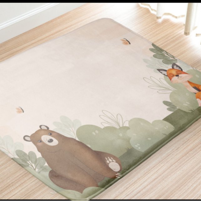  Woodland Bear and Fox Nursery Mat Badrumsmatta (Skapare uppladdad)