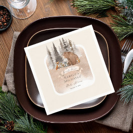 Woodland Bear |Animaliska babybabyskor för tidig v Pappersservett