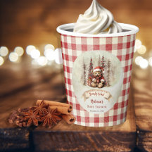 Woodland Bear Barly Wait Helgdag Boy Baby Shower