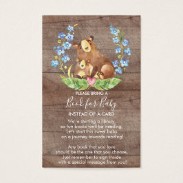 Woodland Bear Bok för Baby Card Visitkort