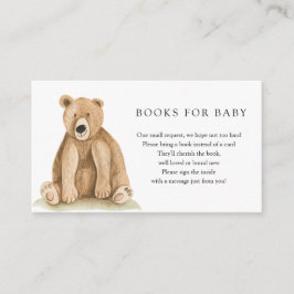 Woodland Bear Bokar för Baby-inmatningskort Tilläggskort